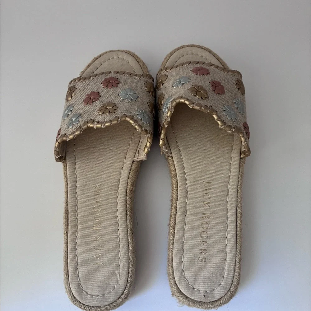 Jack Rogers Women's Espadrilles with Floral Accents (7M) NWT!